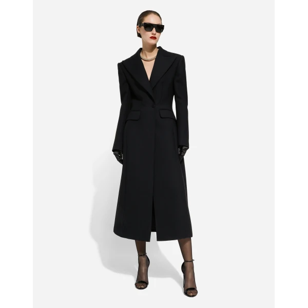 Dolce & Gabbana Long single-breasted wool cady coat, view 6