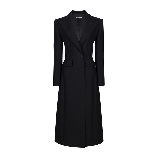 Dolce & Gabbana Long single-breasted wool cady coat