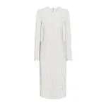 Dolce & Gabbana Long-sleeved branded stretch lace dress