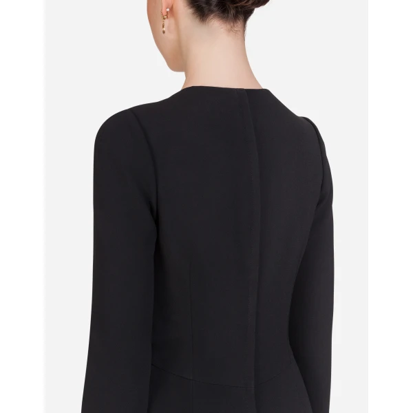 Dolce & Gabbana Long-sleeved cady midi dress, view 5