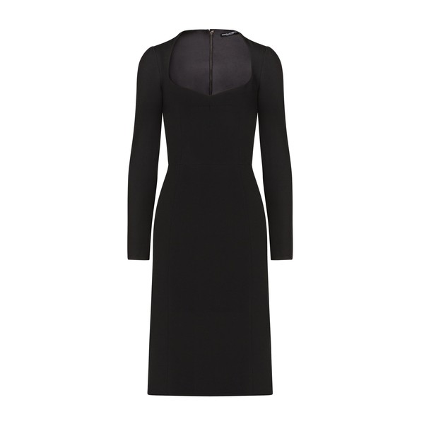 Dolce & Gabbana Long-sleeved cady midi dress