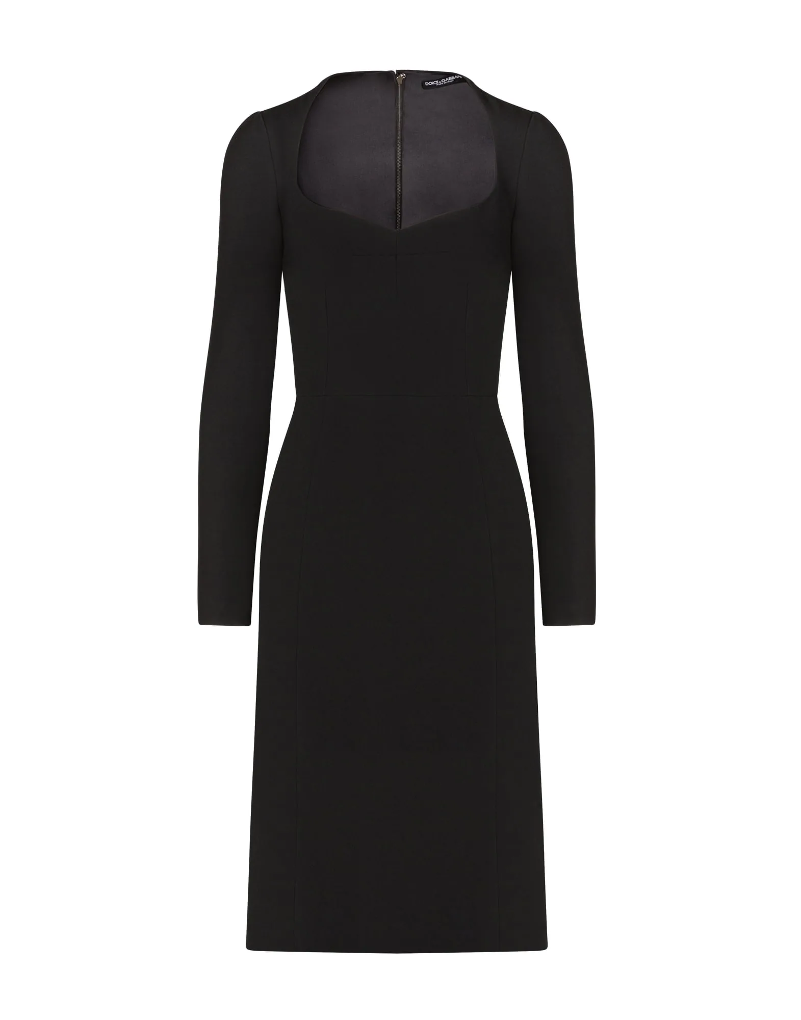 Dolce & Gabbana Long-sleeved cady midi dress