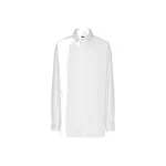 Dolce & Gabbana Long-sleeved cotton shirt with embroidered collar