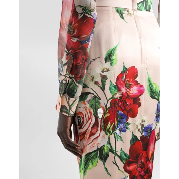 Dolce & Gabbana Long-sleeved floral-print chiffon shirt, view 5