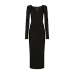 Dolce & Gabbana Long-sleeved jersey Milano rib sheath dress: Dress