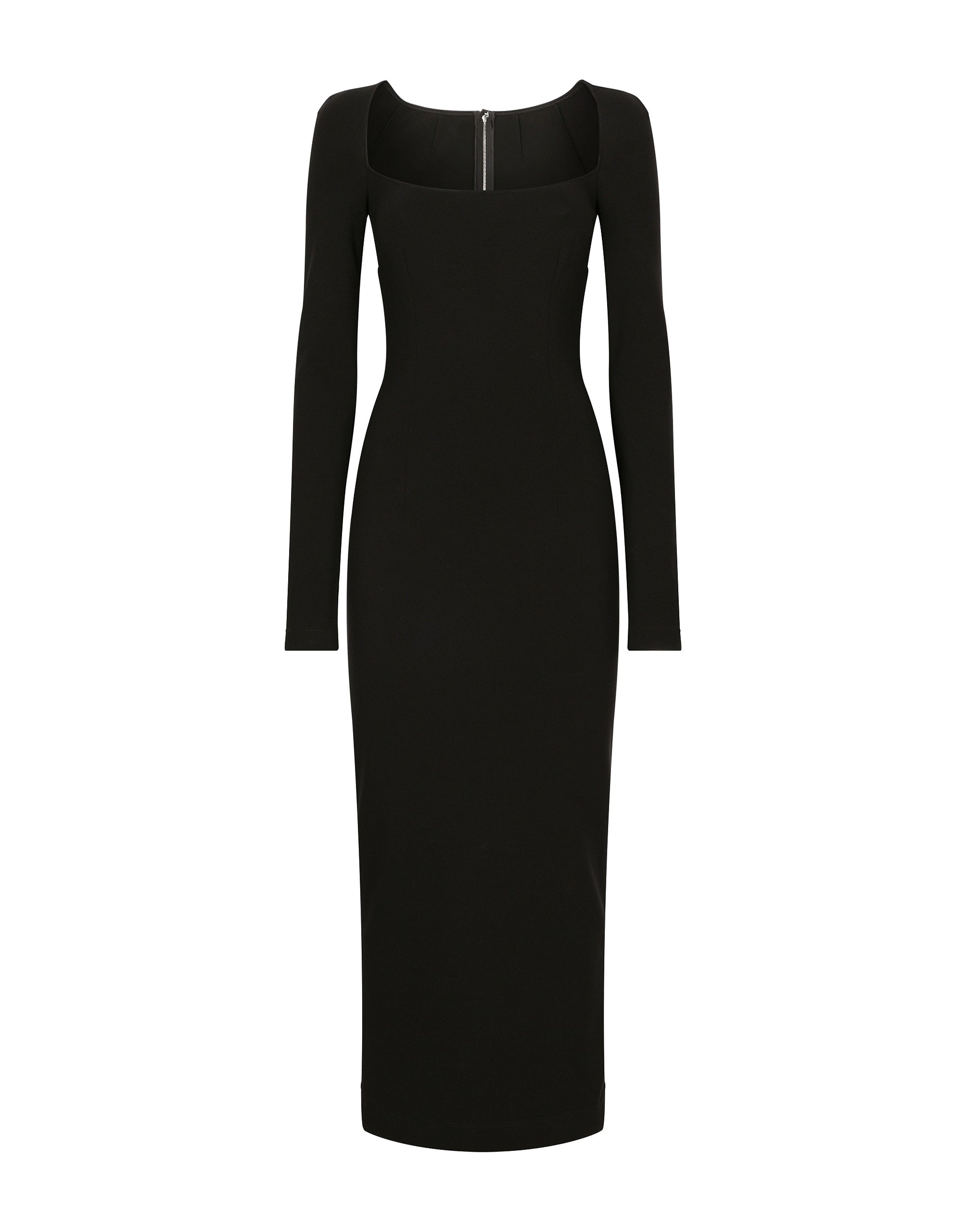 Dolce & Gabbana Long-sleeved jersey Milano rib sheath dress:
