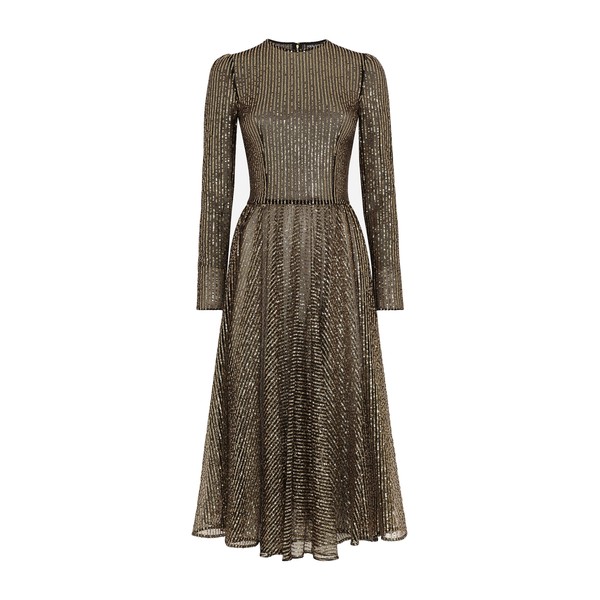 Dolce & Gabbana Long-sleeved sequined midi dress