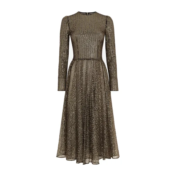 Dolce & Gabbana Long-sleeved sequined midi dress