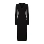 Dolce & Gabbana Long stretch viscose knit cardigan with DG logo