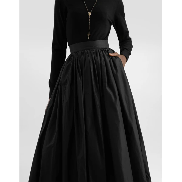 Dolce & Gabbana Long taffeta circle skirt, view 5