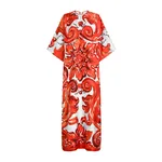 Dolce & Gabbana Long tunic dress in majolica-print twill