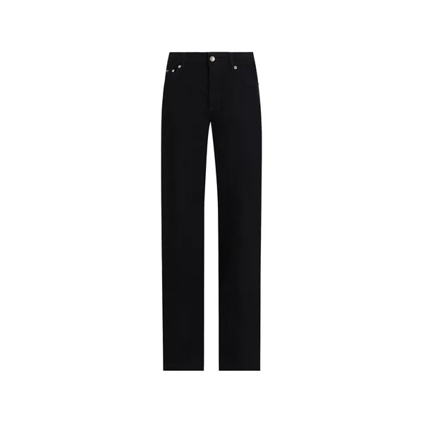 Dolce & Gabbana Loose denim jeans with pressed pleat