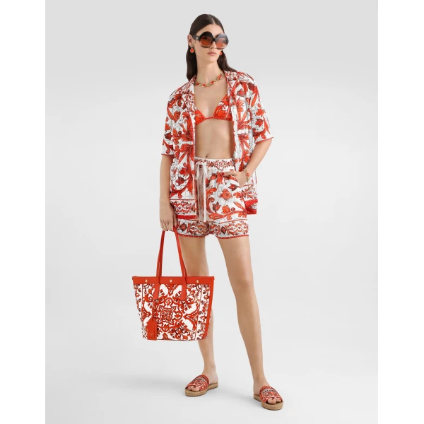 Dolce & Gabbana Majolica-print broderie anglaise lace shirt, view 2