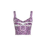 Dolce & Gabbana Majolica-print charmeuse bustier top
