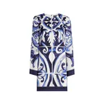 Dolce & Gabbana Majolica-print charmeuse dress