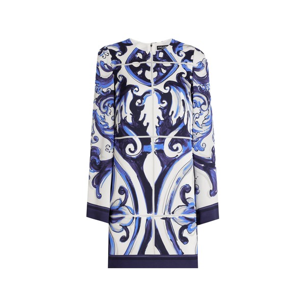 Dolce & Gabbana Majolica-print charmeuse dress