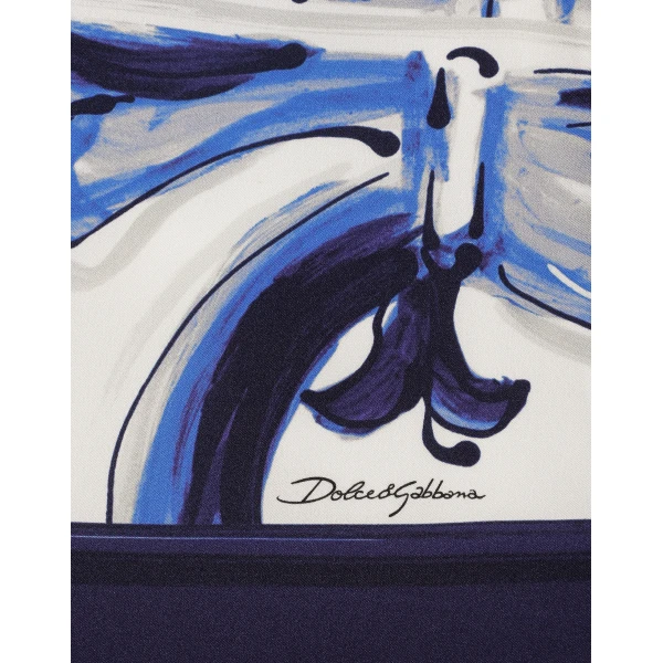 Dolce & Gabbana Majolica-print charmeuse dress, view 6