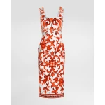 Dolce & Gabbana Majolica-print charmeuse dress