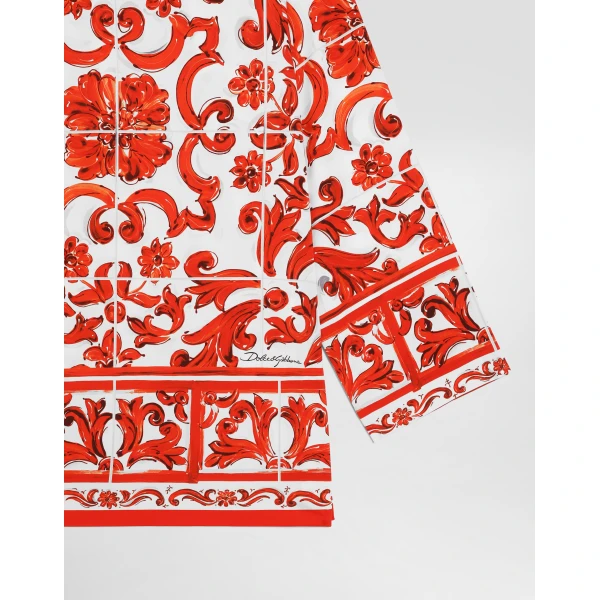 Dolce & Gabbana Majolica-print charmeuse shirt, view 3