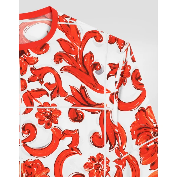 Dolce & Gabbana Majolica-print charmeuse shirt, view 4