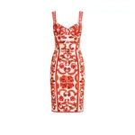 Dolce & Gabbana Majolica-print charmeuse short dress