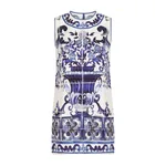 Dolce & Gabbana Majolica-print charmeuse top