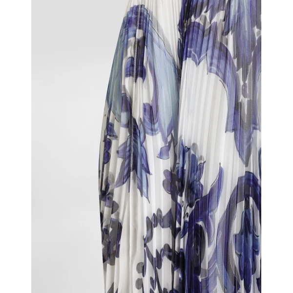Dolce & Gabbana Majolica-print chiffon dress, view 6