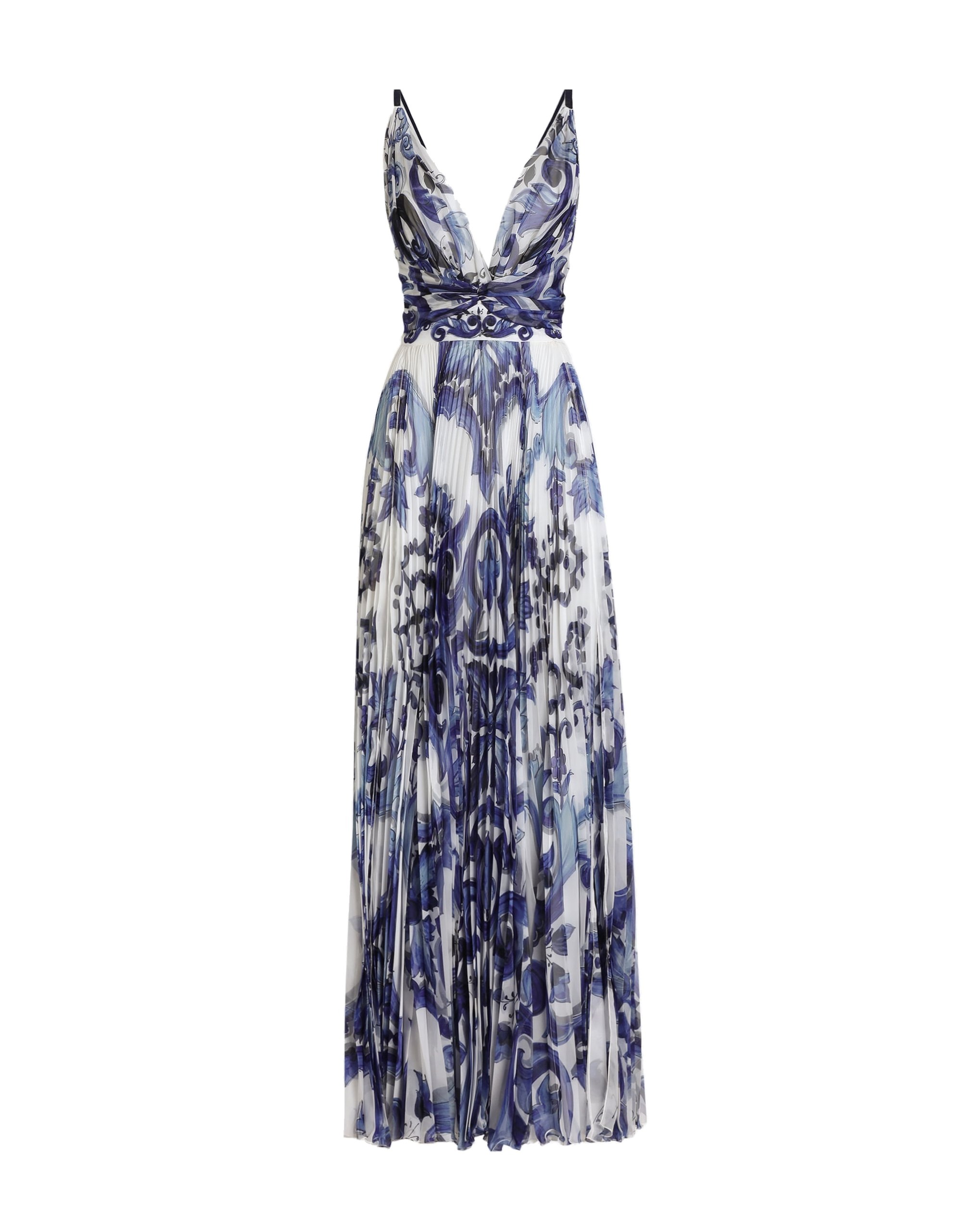 Dolce & Gabbana Majolica-print chiffon dress