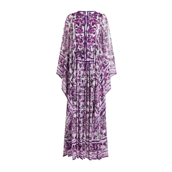 Dolce & Gabbana Majolica-print chiffon dress