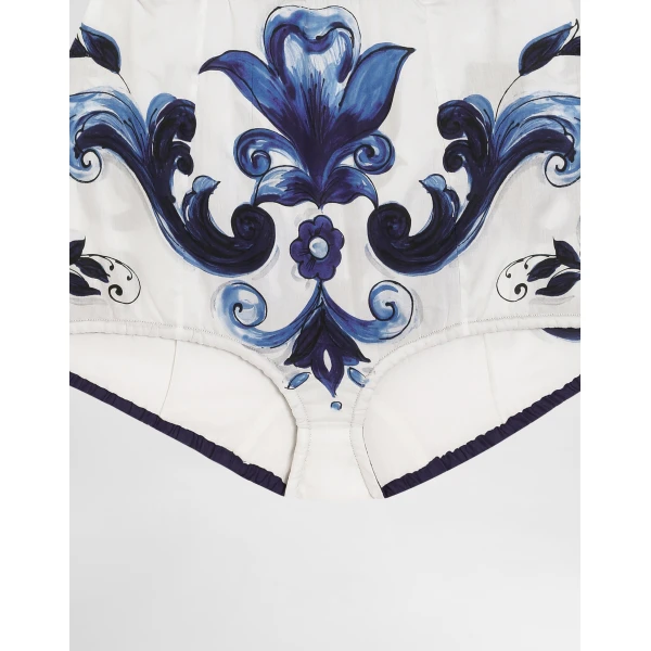 Dolce & Gabbana Majolica-print cotton satin dress, view 5