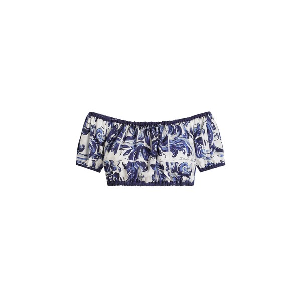 Dolce & Gabbana Majolica-print cotton top