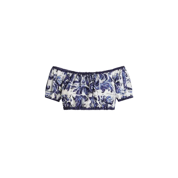 Dolce & Gabbana Majolica-print cotton top