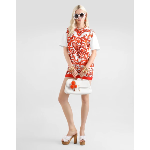 Dolce & Gabbana Majolica-print jersey minidress Dress, view 2