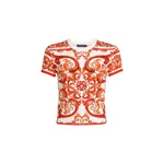 Dolce & Gabbana Majolica-print jersey t-shirt Top