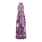 Dolce & Gabbana Majolica-print long chiffon dress