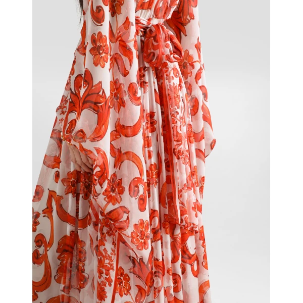 Dolce & Gabbana Majolica-print long kaftan dress, view 5
