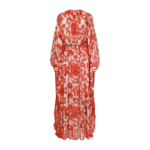 Dolce & Gabbana Majolica-print long kaftan dress