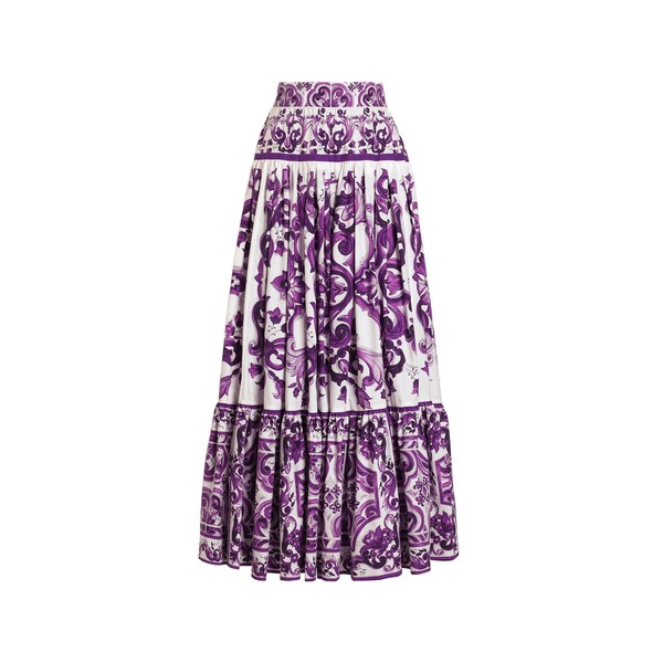 Dolce & Gabbana Majolica-print long skirt