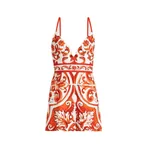 Dolce & Gabbana Majolica-print mat dress