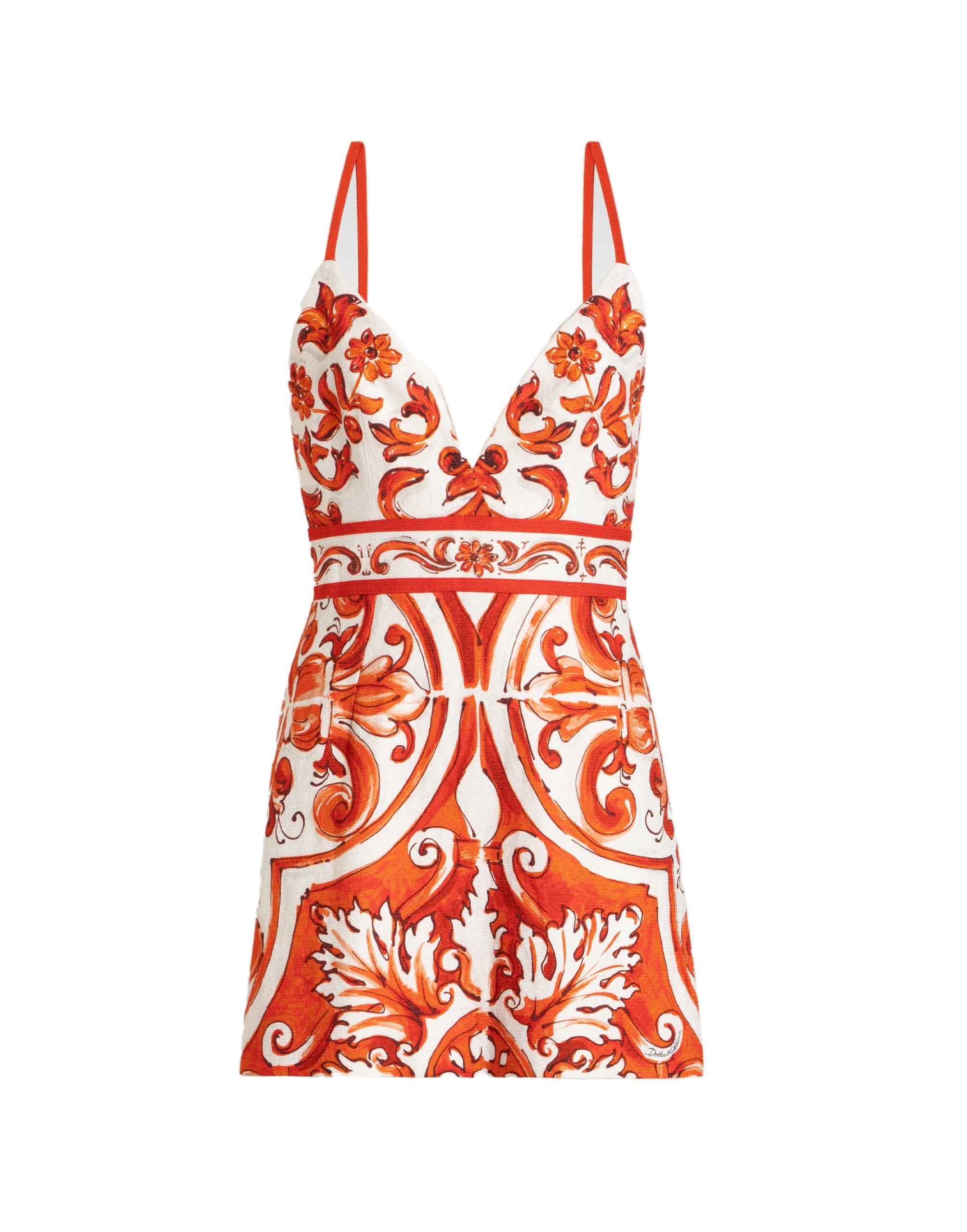 Dolce & Gabbana Majolica-print mat dress
