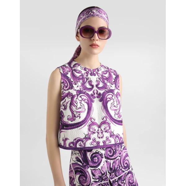 Dolce & Gabbana Majolica-print mat top, view 5