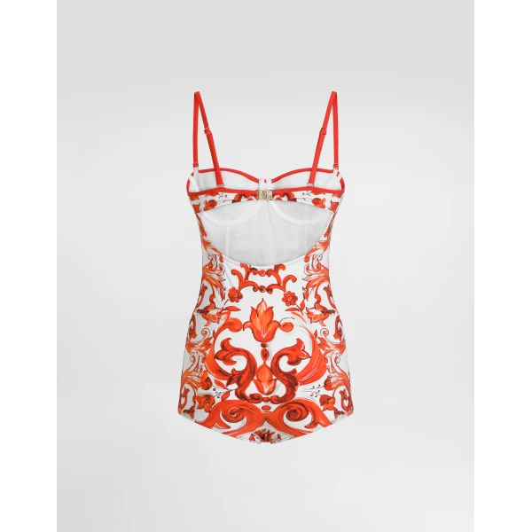 Dolce & Gabbana Majolica-print one-piece swimsuit, view 2