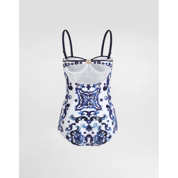 Dolce & Gabbana Majolica-print one-piece swimsuit, view 2