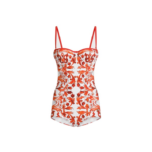 Dolce & Gabbana Majolica-print one-piece swimsuit