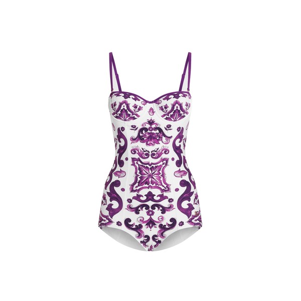 Dolce & Gabbana Majolica-print one-piece swimsuit