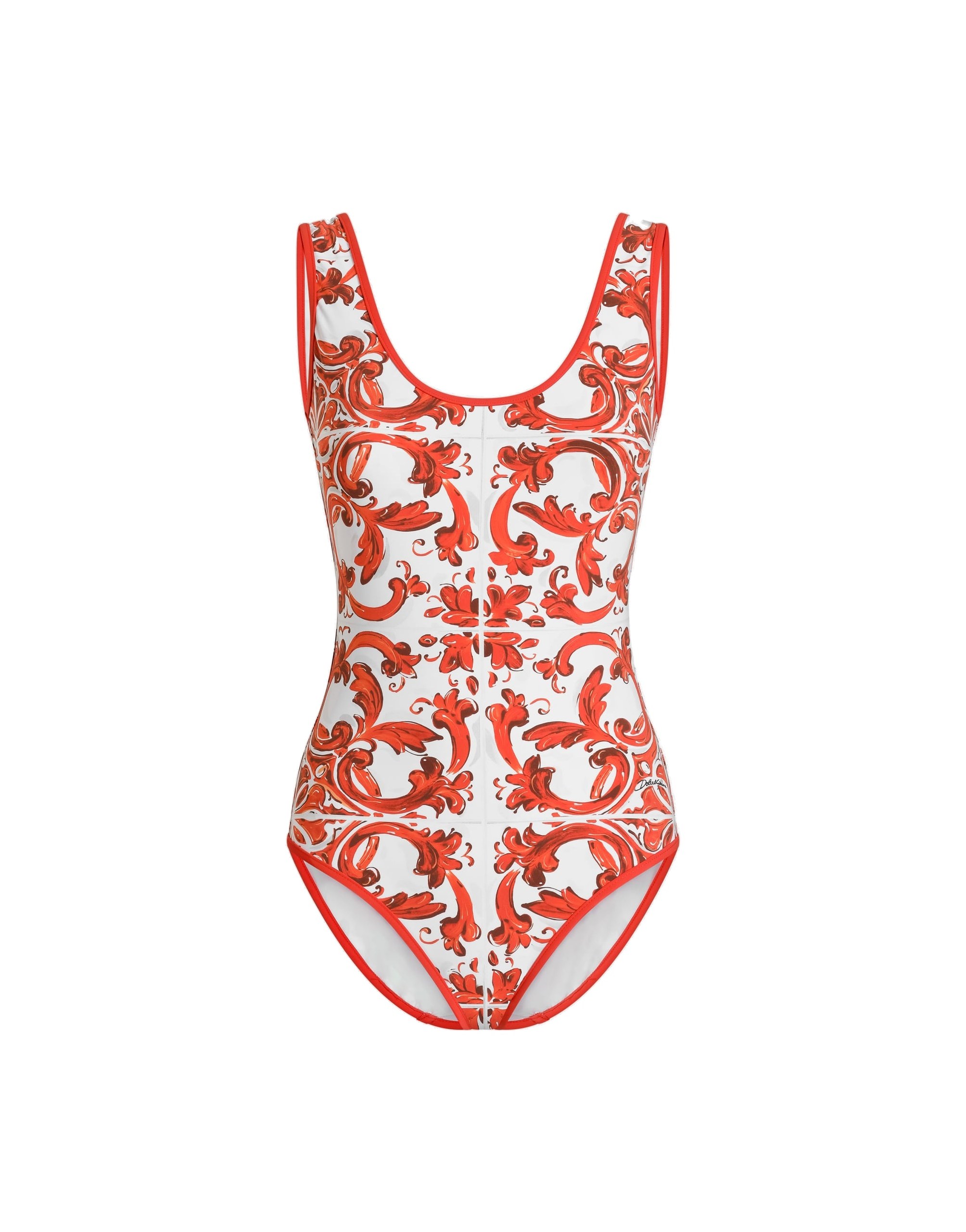 Dolce & Gabbana Majolica-print one-piece swimsuit