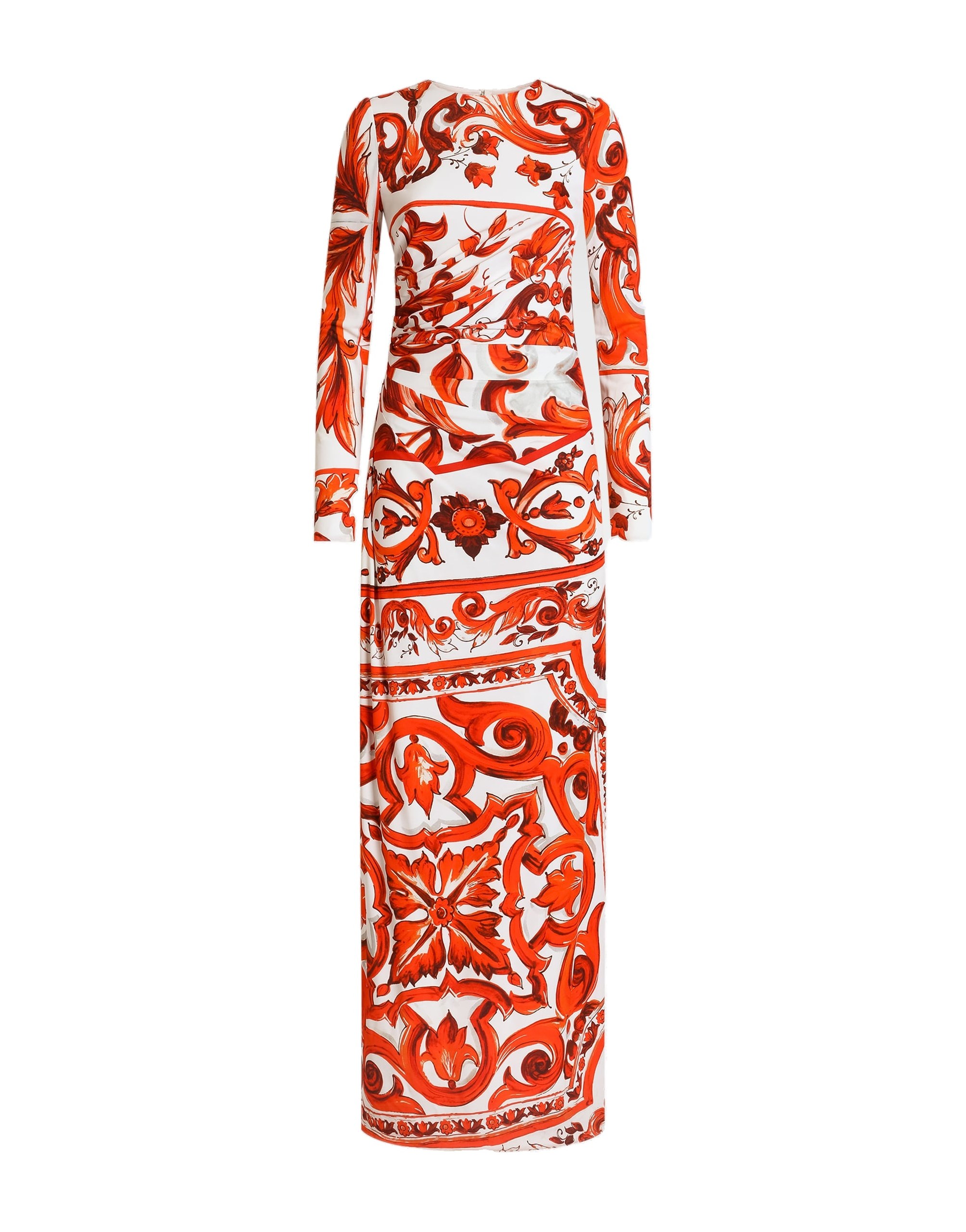Dolce & Gabbana Majolica-print organzine long dress