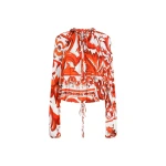 Dolce & Gabbana Majolica-print organzine top