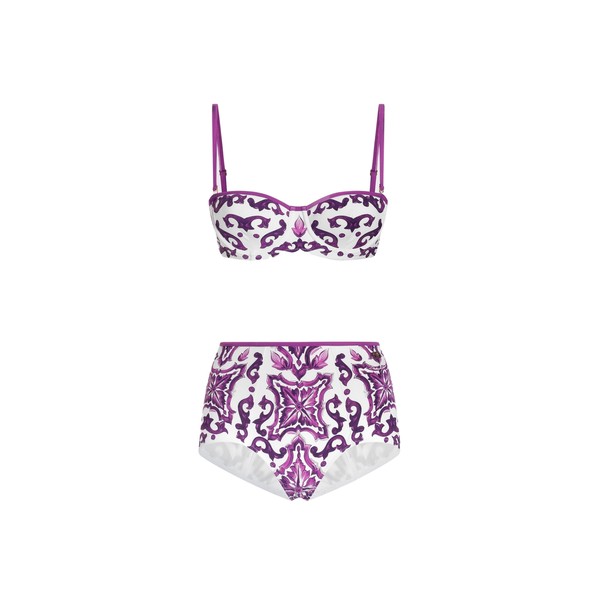 Dolce & Gabbana Majolica-print padded bikini