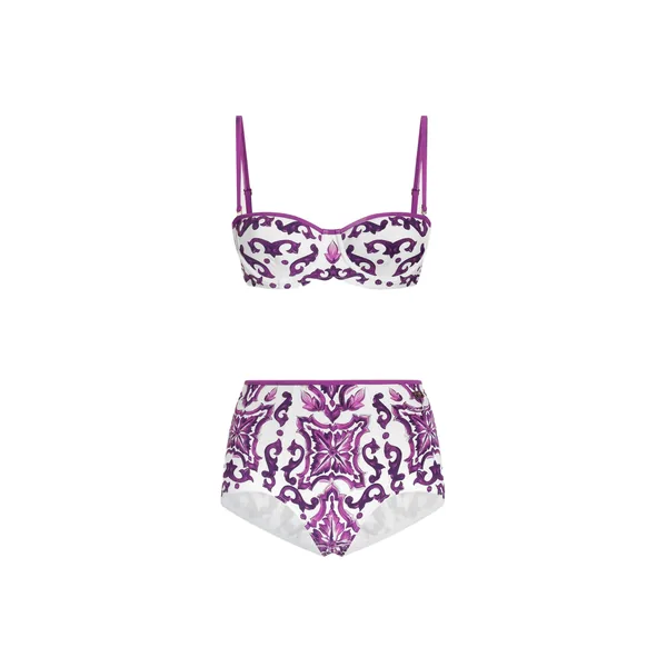 Dolce & Gabbana Majolica-print padded bikini
